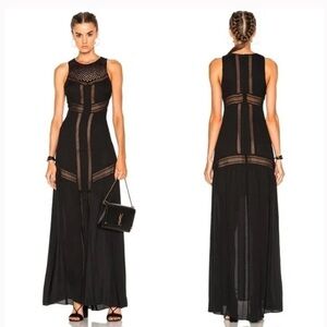 ALC Isbert Maxi Silk Dress in black size XS
